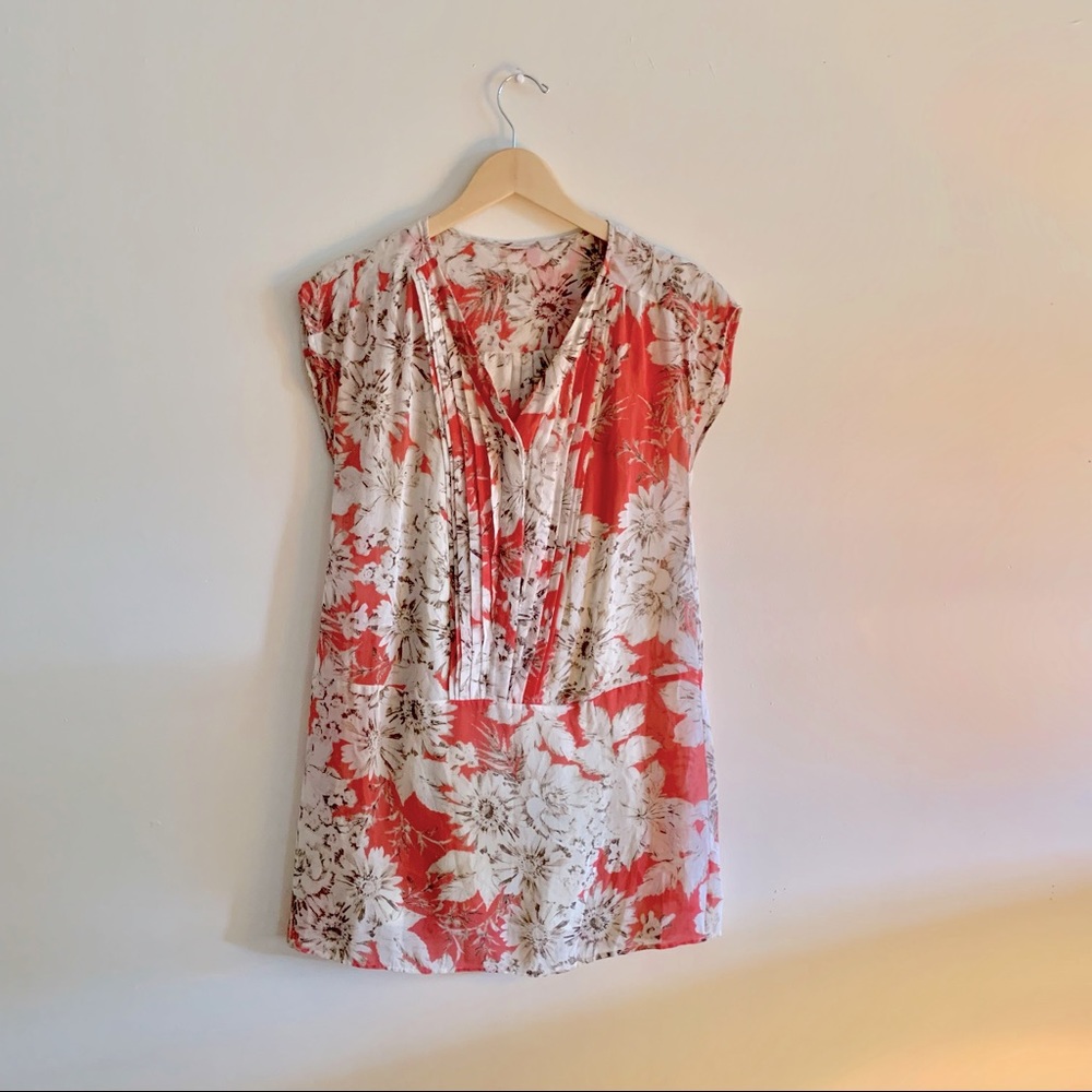 Madewell floral print silk dress